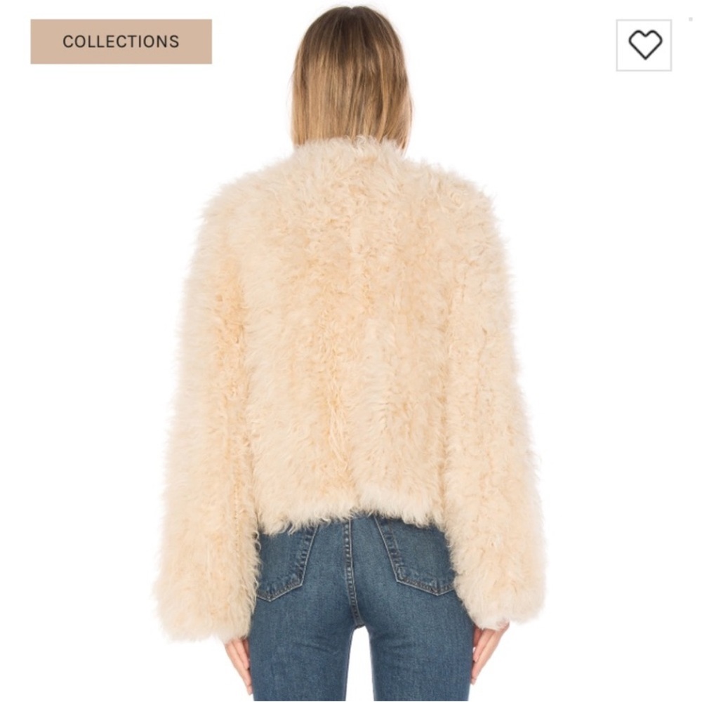 Ulla Johnson Harper Lamb Fur Coat in Cream XS/S - Picture 3 of 8